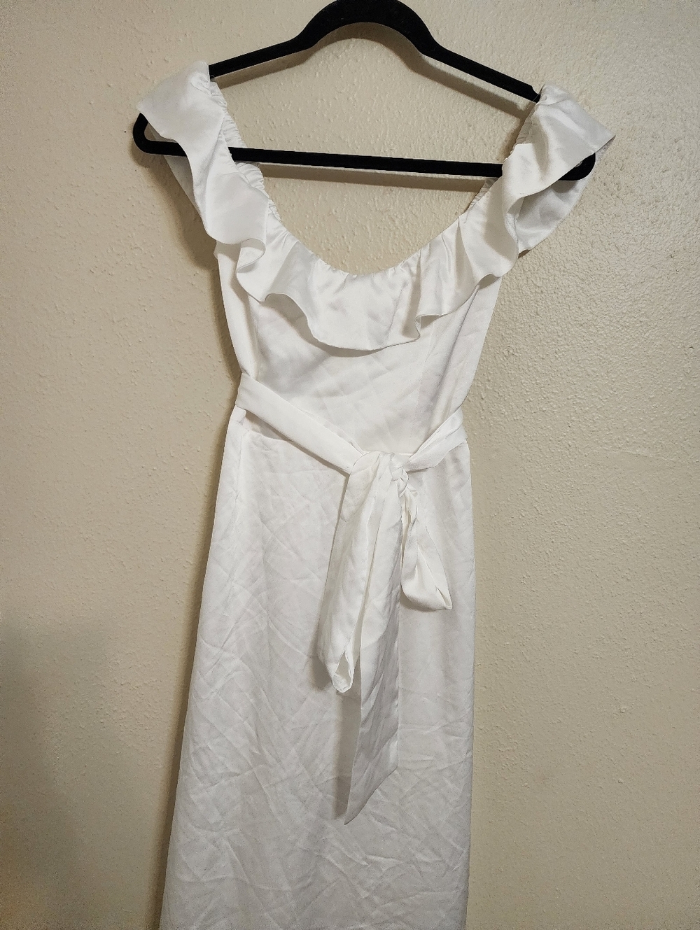 Show Me Your Mumu Alexis Ivory Luxe Satin Midi Dress XS Wedding Bridal Party - Picture 4 of 7